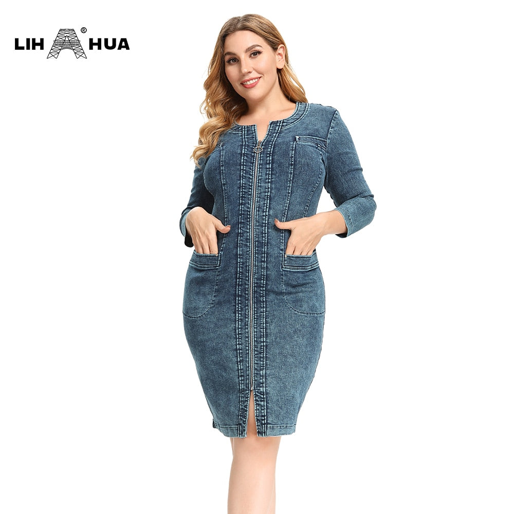 Slim Fit Denim Dress