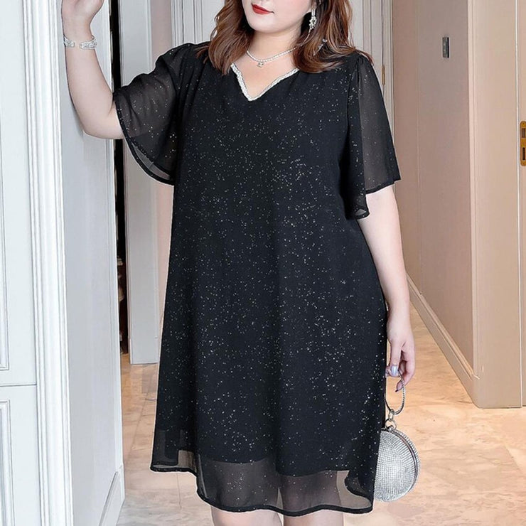 Black Sequins Summer Dress