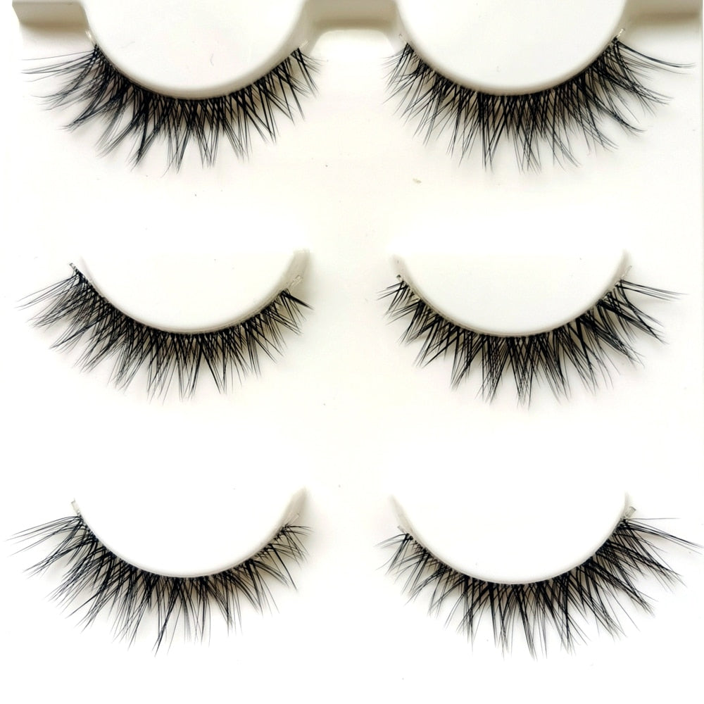 3D Mink Lashes Natural Short Full Strip