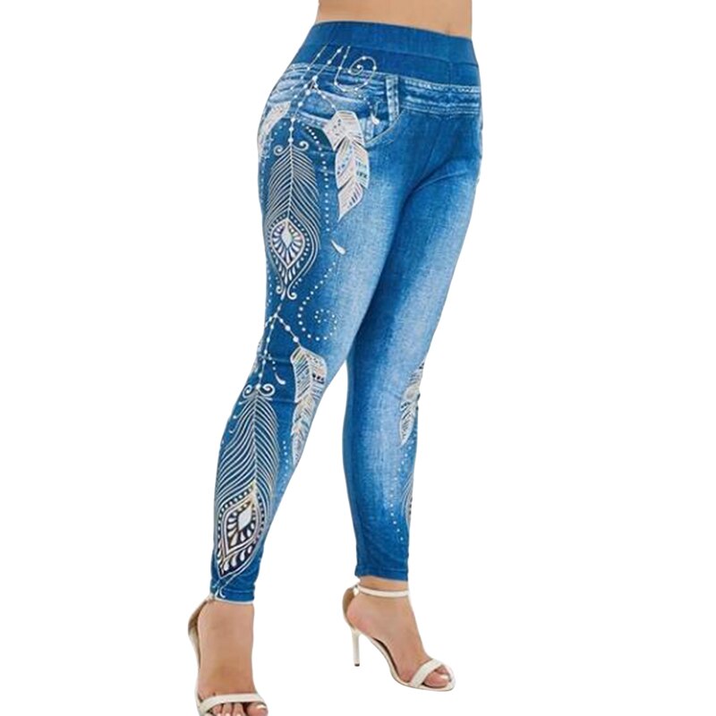 Floral Printing Pencil Jeggings