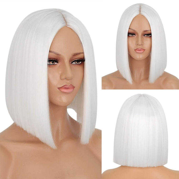 Synthetic Shoulder Length Bob Wig with Bangs