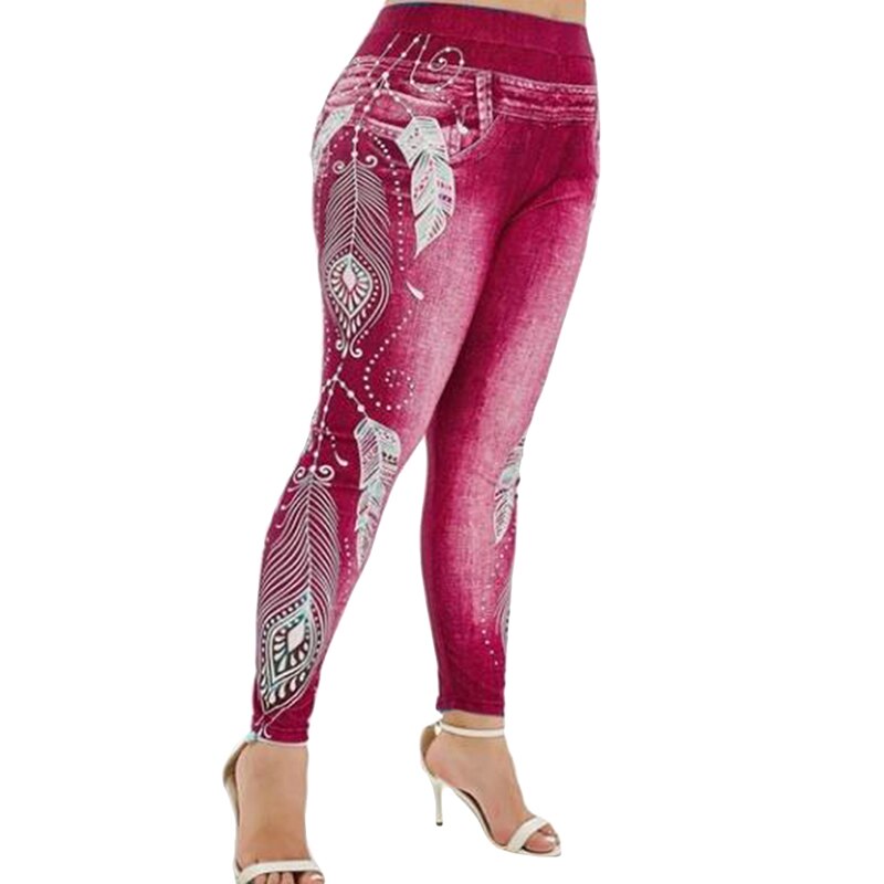 Floral Printing Pencil Jeggings