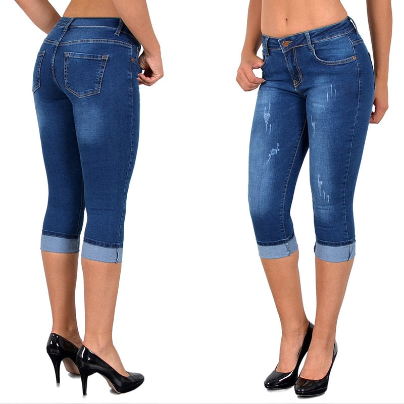 Denim High Waist Elastic Stretch Skinny Pencil Pants