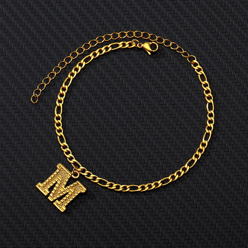 Alphabet Chain Ankle Bracelet