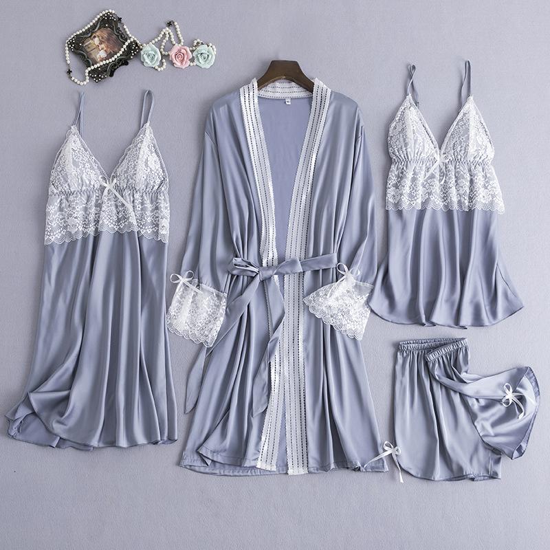 Silky Kimono Bathrobe Sets