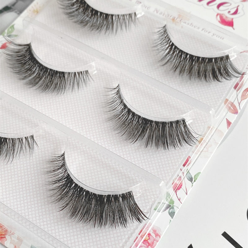 3D Mink Lashes Natural Short Full Strip