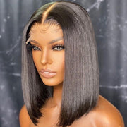 Straight Short Lace Front Human Hair Wigs