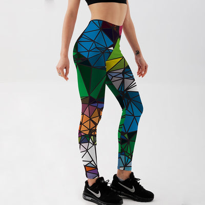 Diamond Color Digital Print Leggings