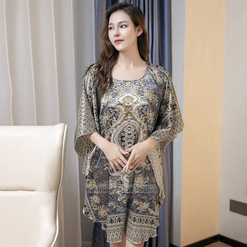 Silk Rayon Loose Gown