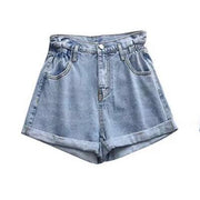 Elastic Waist Demin Shorts