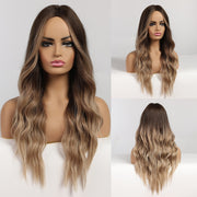 EASIHAIR Long Wavy Blonde Heat Resistant Synthetic Wigs