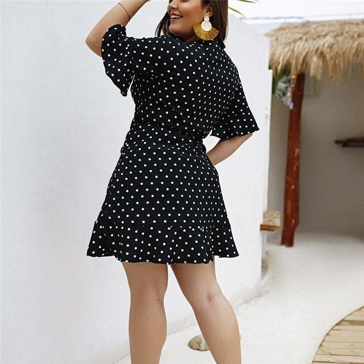 Polka Dot V-Neck Sundress