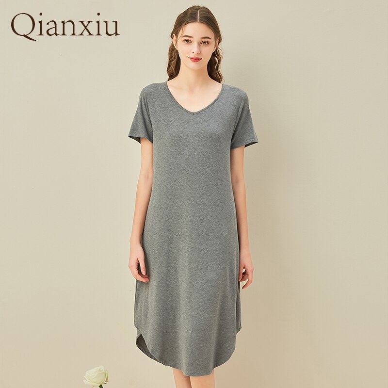 Baboo Fiber Round Collar Nightdress