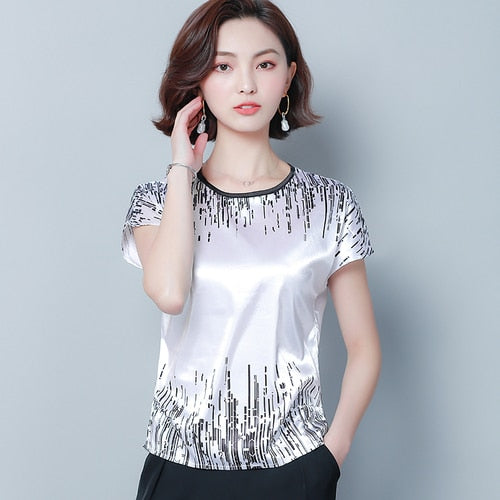 SURWENYUE Printed Blouses