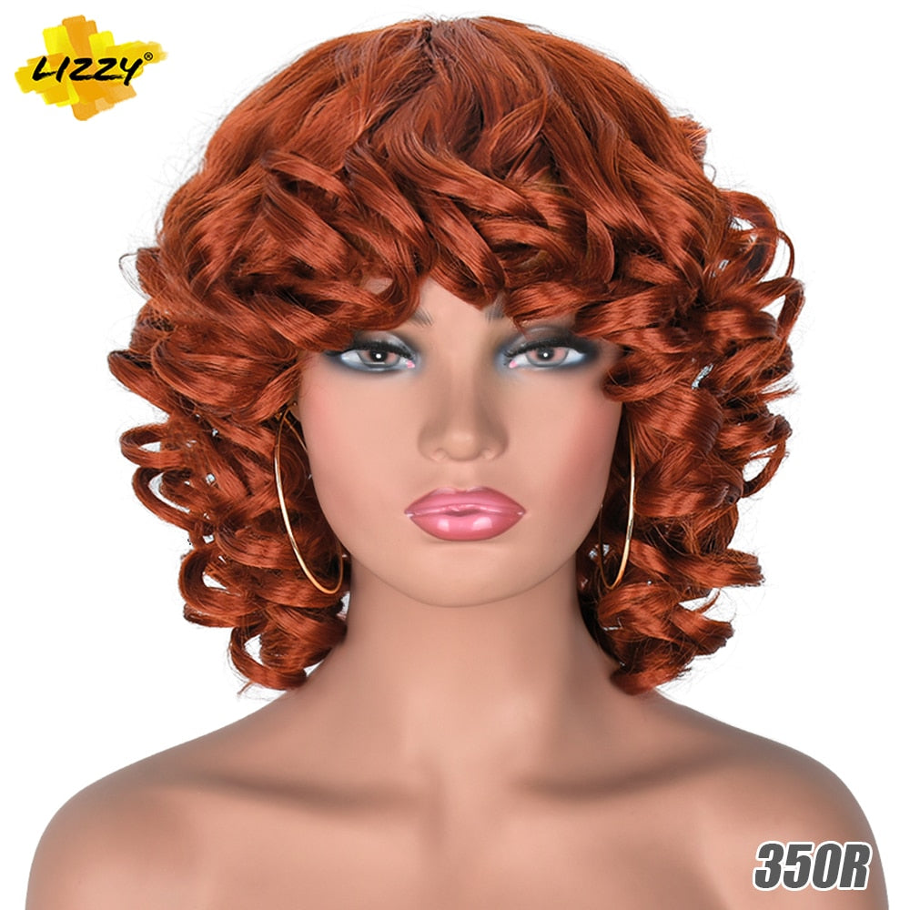 Short Synthetic Fluffy Shoulder Length Wigs