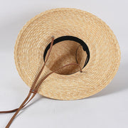 Belt Strap Straw Wide Brim Panama Hats