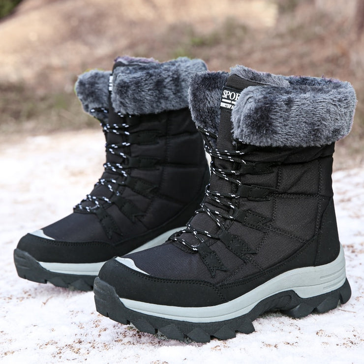 Lace-Up Snow Boots