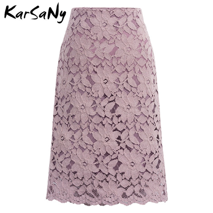 Lace A-line Pencil Skirt