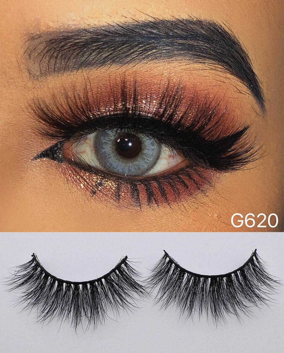 RED SIREN Real Mink Thick Fluffy Wispy Lashes