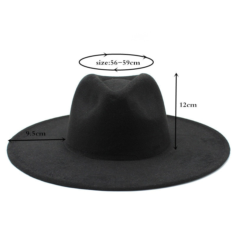 Wool Crushable Classical Wide Brim Fedora