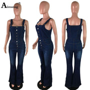 Demin Bodysuits Flare Pants