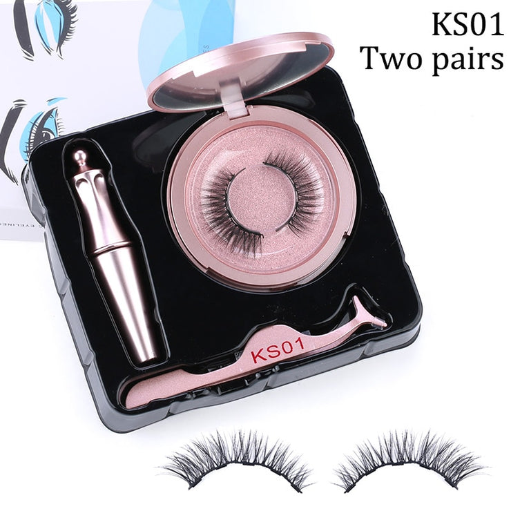 3D Mink Lashes Magnetic Liquid Eyeliner & Tweezer Set