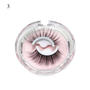 1pair Self-adhesive False Eyelashes Glue Free 3d Strip