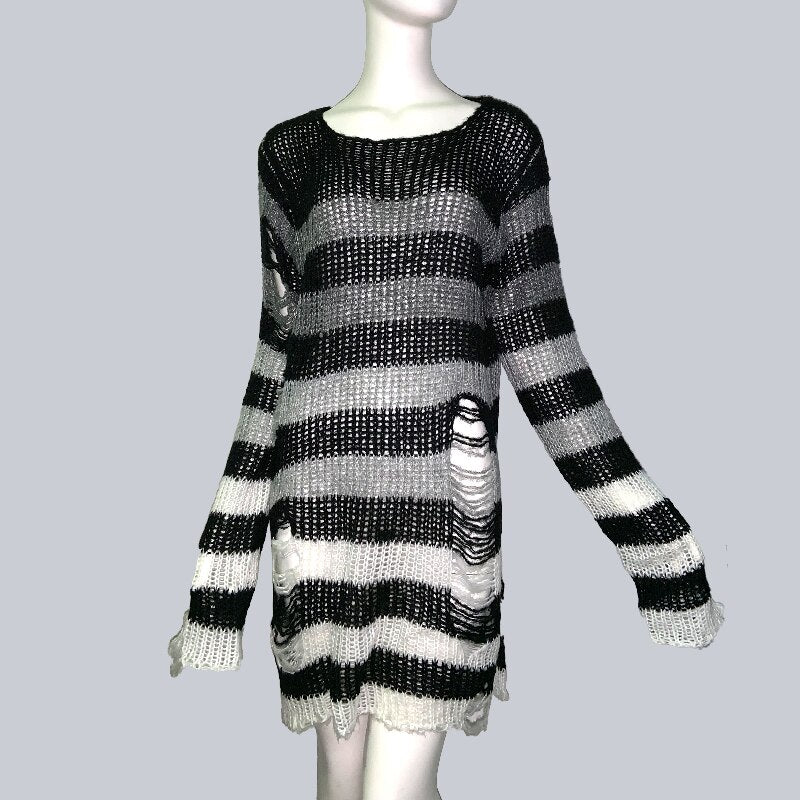 Gothic Hollow Out Sweater Dresses