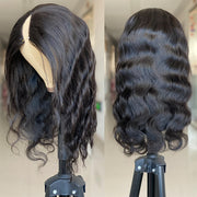 V Part 100% Human Hair Body Wave Wigs