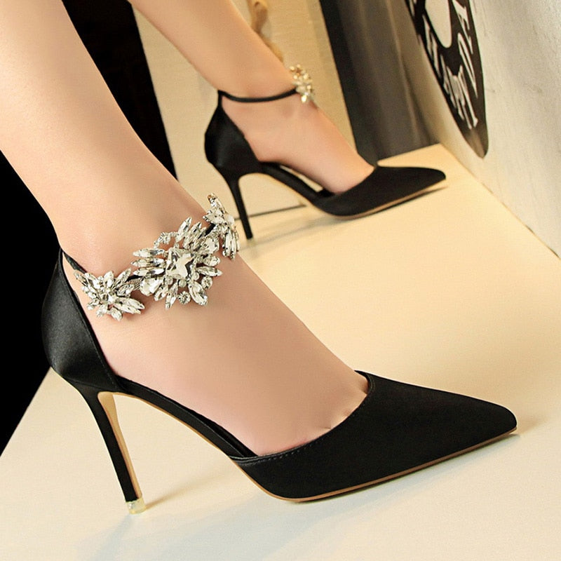 Silk Stiletto Pumps