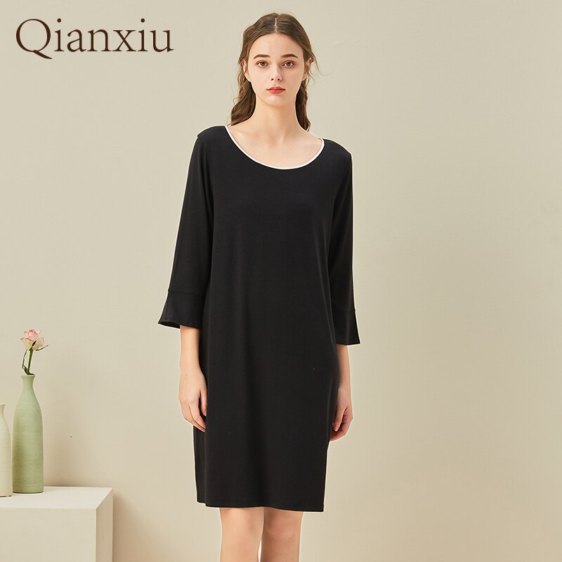 Baboo Fiber Round Collar Nightdress