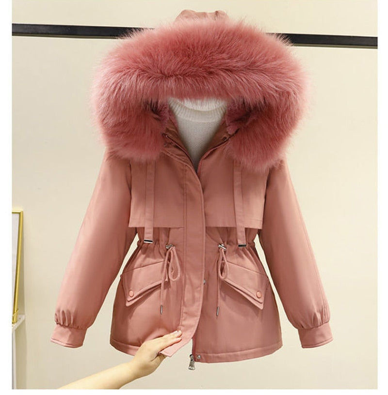 Big Fur Hooded Parka Down Coat