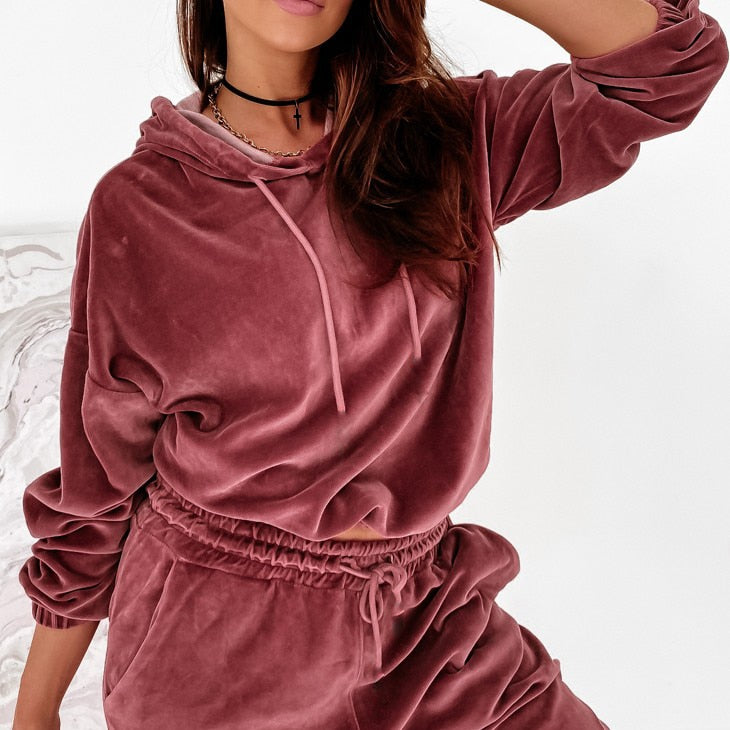 Velour Two Piece Tracksuit