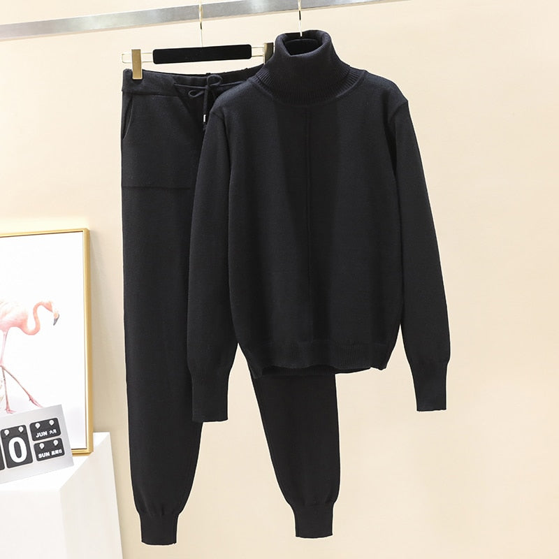 2pc Turtleneck Knitted Sweater & Pants