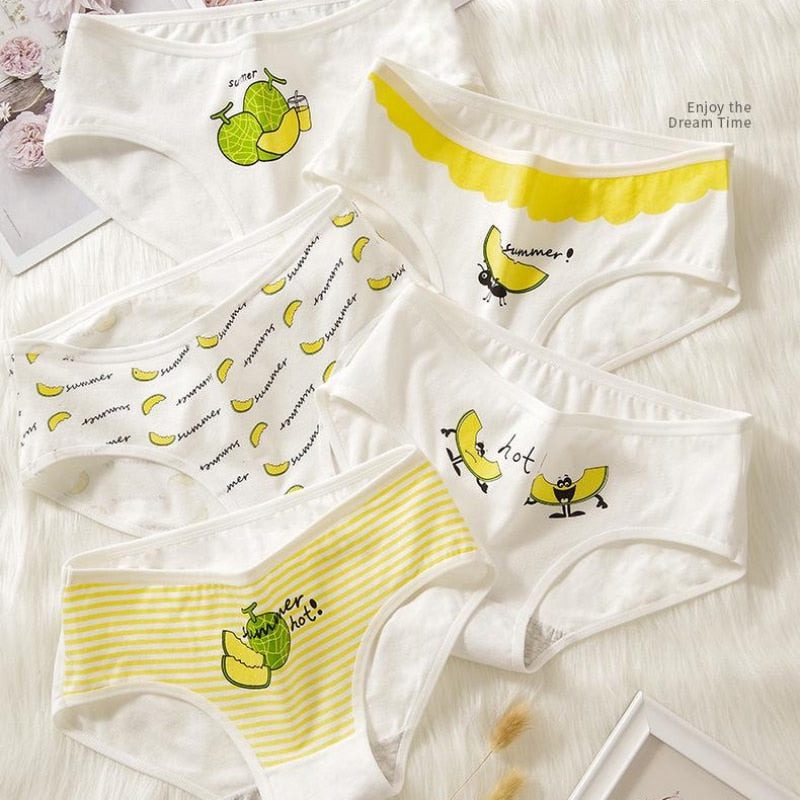 5Pcs Breathable Soft Cartoon Underwear