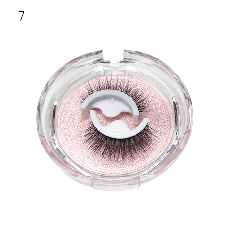 1pair Self-adhesive False Eyelashes Glue Free 3d Strip