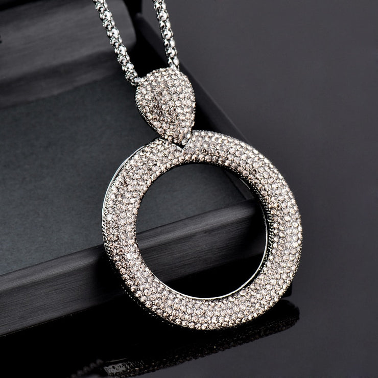 Dazzling Hollow Long Necklace Maxi Jewelry