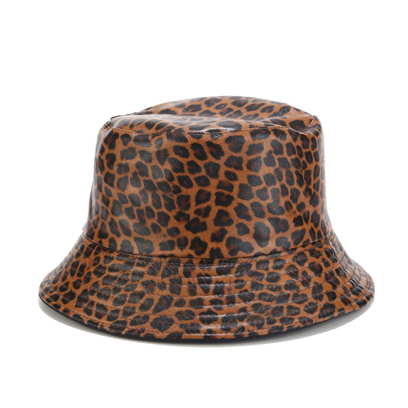 Waterproof Faux Leather Bucket Hats