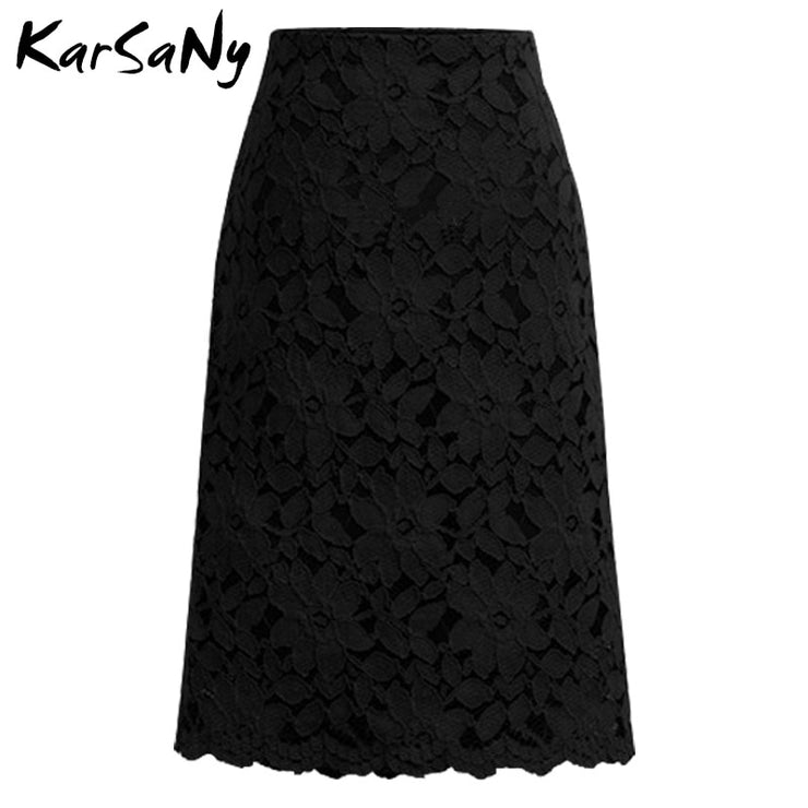 Lace A-line Pencil Skirt