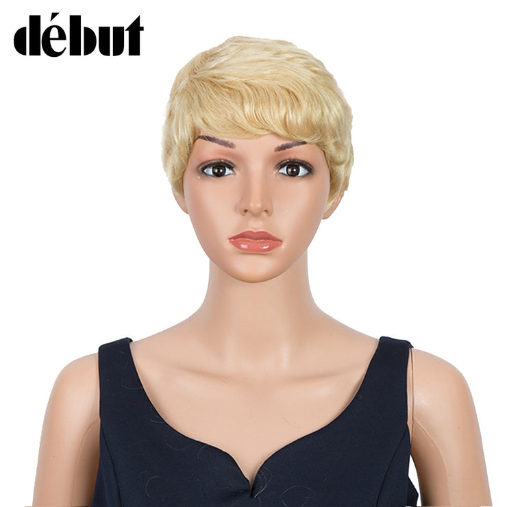 Short Remy Human Hair Wigs