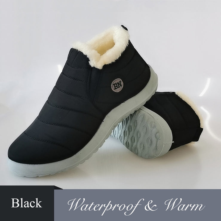 Flat Waterproof Snow Ankle Boots