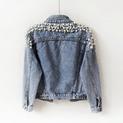 Pearl Patterned Denim Jacket