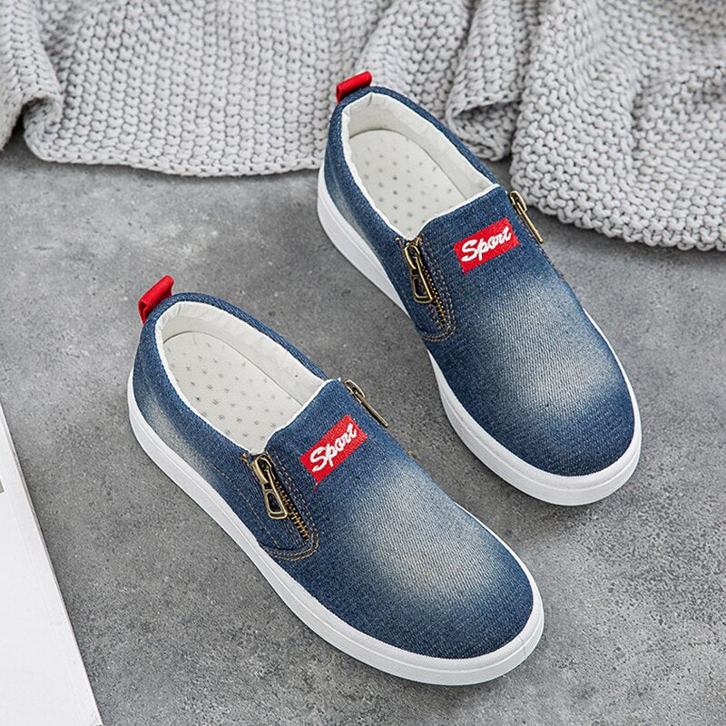 Denim Canvas Loafers