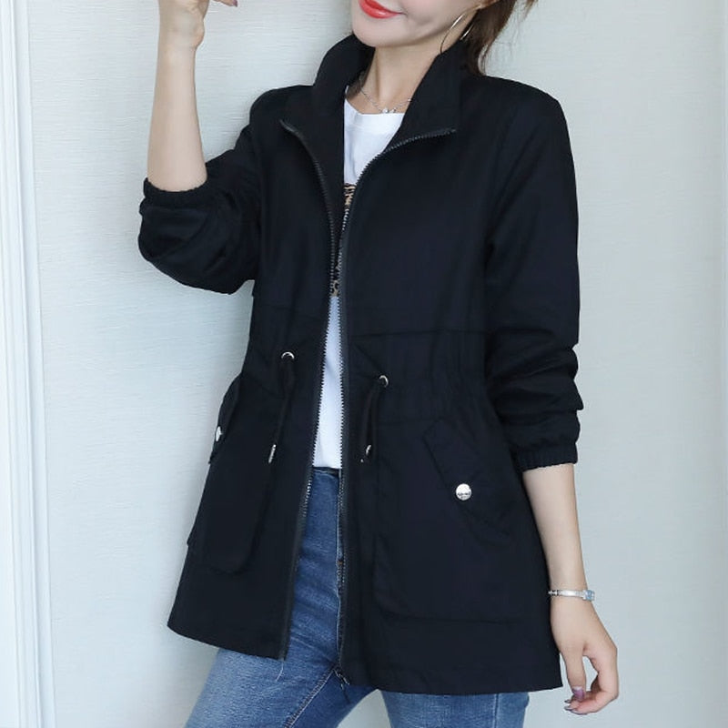 Stand-Up Collar Windbreaker Jacket