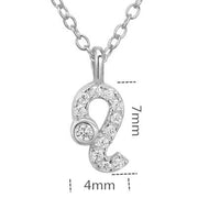 100% Sterling Silver 12 Star Zodiac Sign Pendant Necklaces