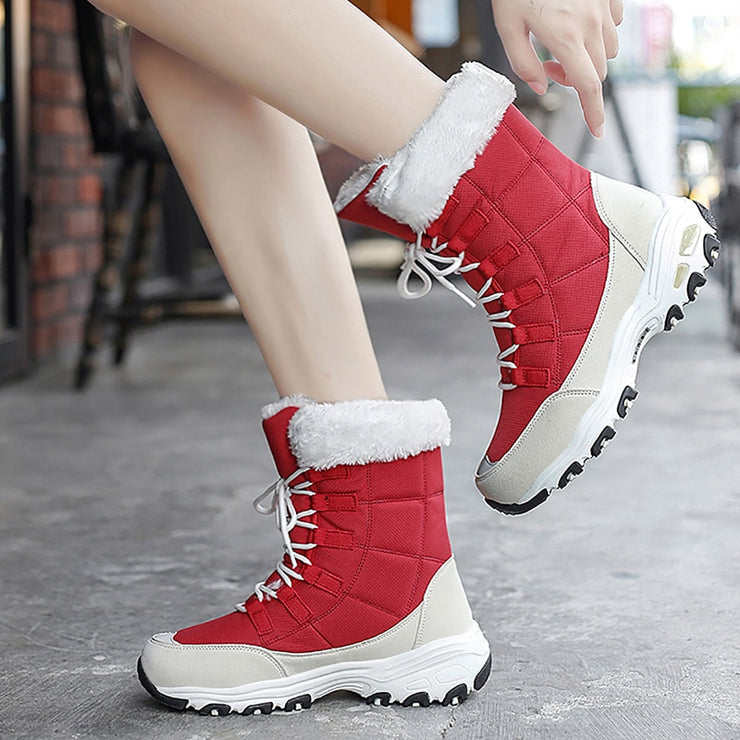 Lace-Up Snow Boots