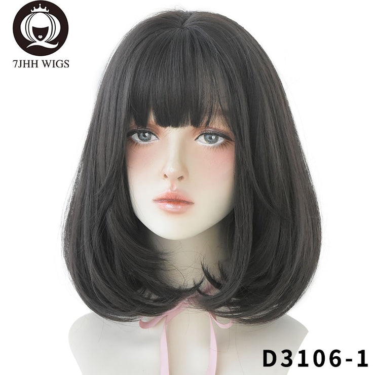 Synthetic Shoulder Length 14 Inch Wig