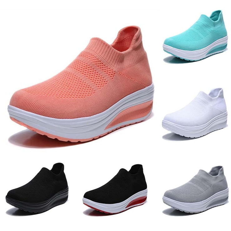 Thick Sole Vulcanized Slip-on Sneakers