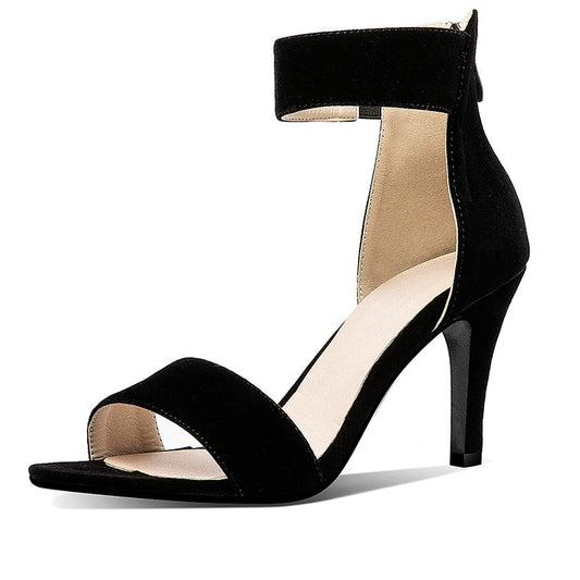 Open Toe Ankle Buckle Heels