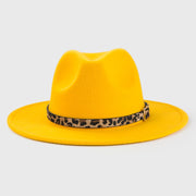 Four Seasons Unisex Inner Leopard Fedoras